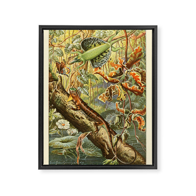 Lizards from "Brehms Tierleben," 1860s Framed Canvas Print Gallery Image 6