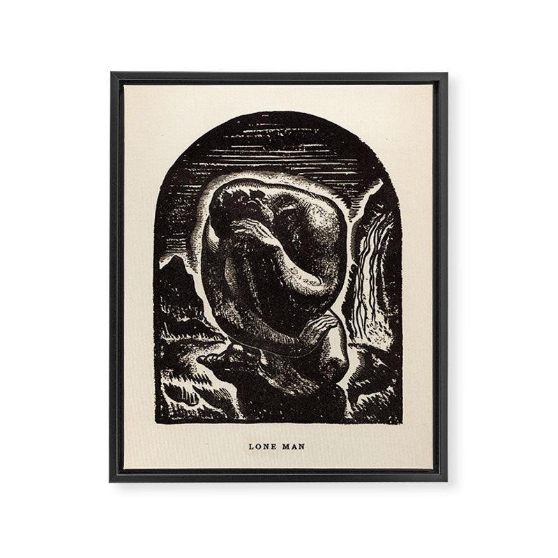 "Lone Man" by Rockwell Kent (1919) Framed Canvas Print Gallery Image 6