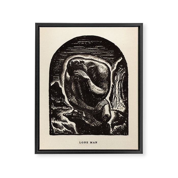 "Lone Man" by Rockwell Kent (1919) Framed Canvas Print Gallery Image 1