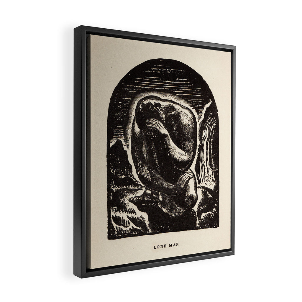 "Lone Man" by Rockwell Kent (1919) Framed Canvas Print Gallery Image 2