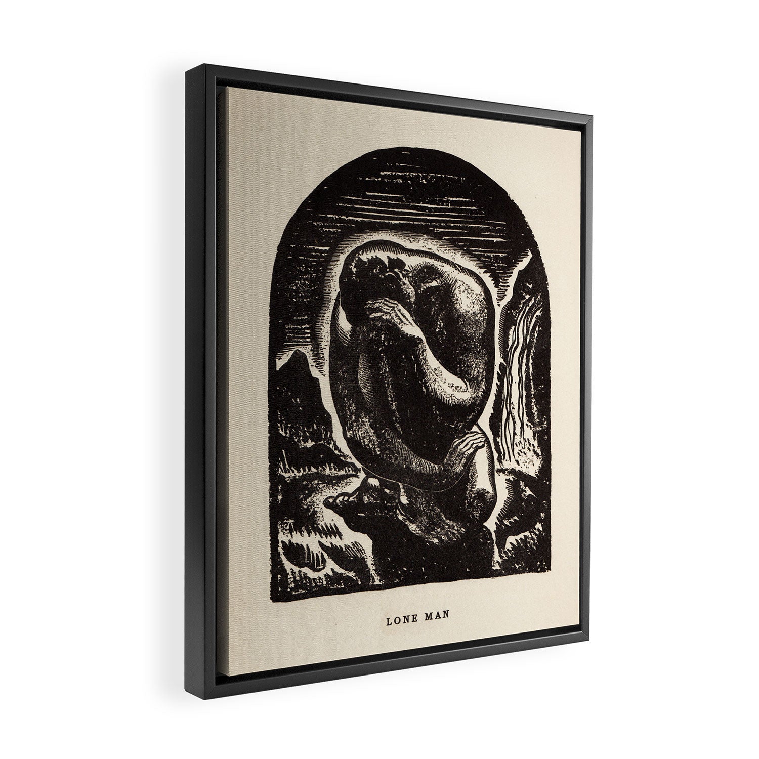 "Lone Man" by Rockwell Kent (1919) Framed Canvas Print Gallery Image 2