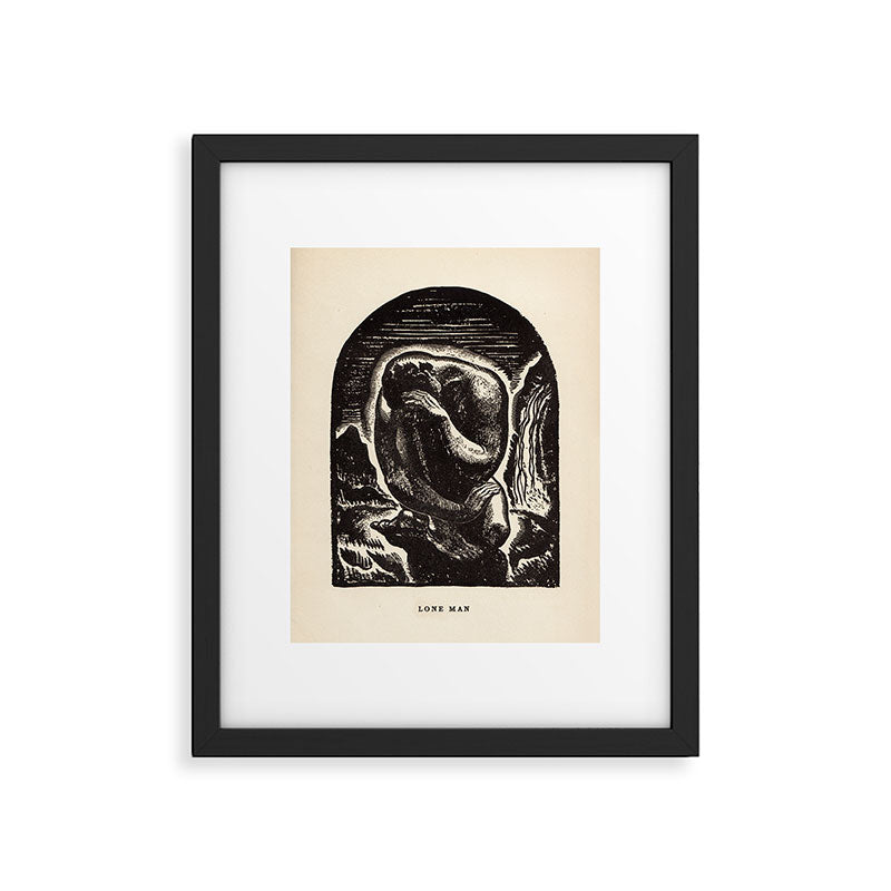 "Lone Man" by Rockwell Kent (1919) Framed Art Print Gallery Image 5