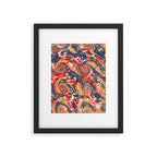 Marbled inside cover from "Gleanings of Natural History" by George Edwards, 1758 Framed Art Print Gallery Image 5
