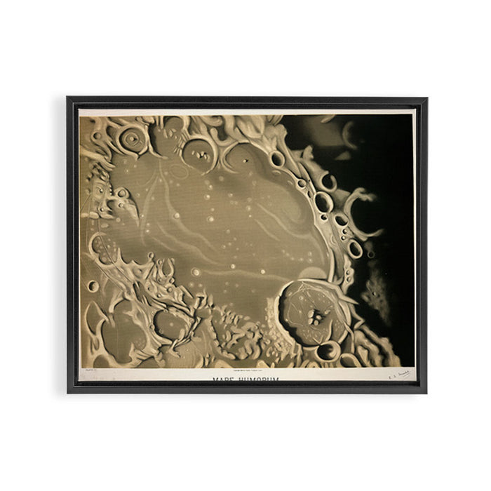 Mare Humorum by Étienne Léopold Trouvelot (1875) Framed Canvas Print Gallery Image 1