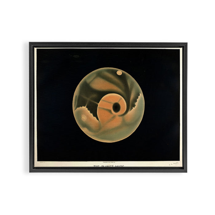 Mars by Étienne Léopold Trouvelot (1877) Framed Canvas Print Gallery Image 1
