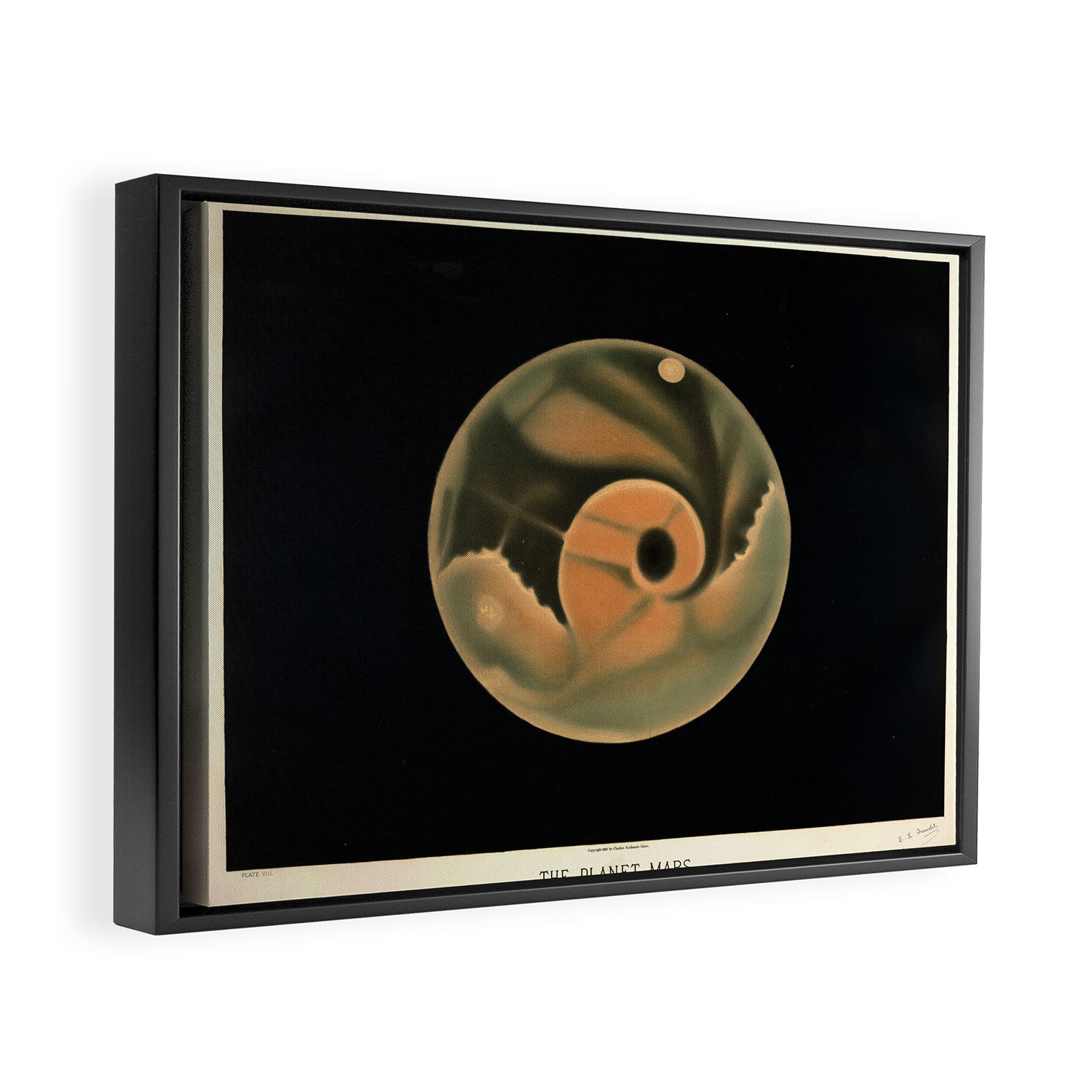 Mars by Étienne Léopold Trouvelot (1877) Framed Canvas Print Gallery Image 2