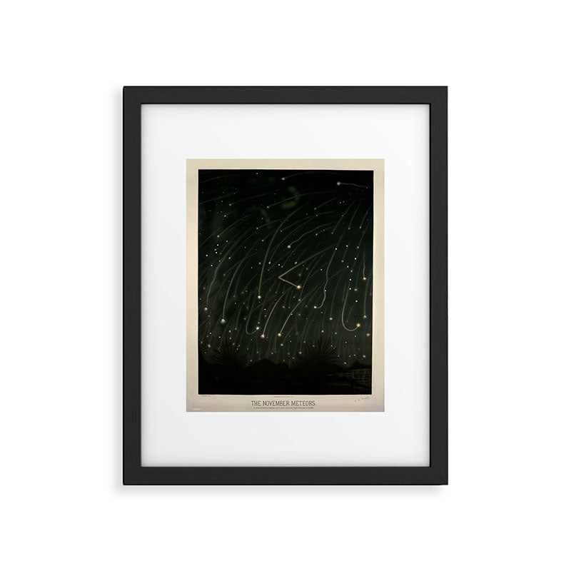 Meteor shower by Étienne Léopold Trouvelot (1868) Framed Art Print Gallery Image 5