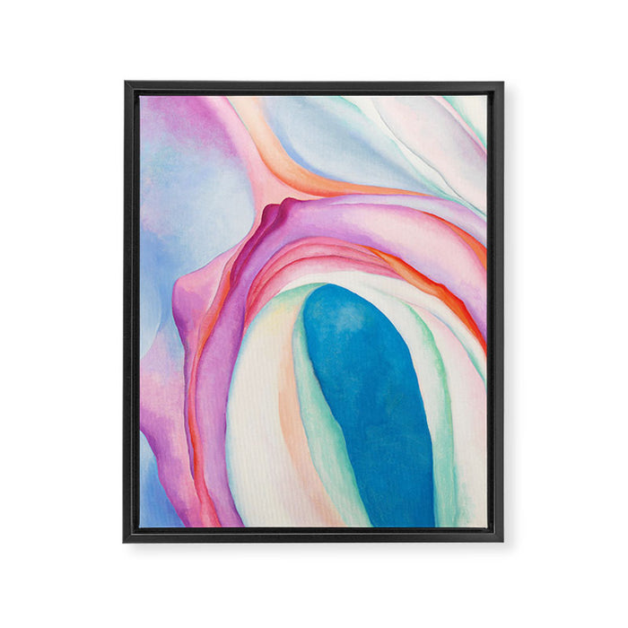 "Music, Pink and Blue No. 2" by Georgia O'Keeffe, 1918 Framed Canvas Print Gallery Image 1