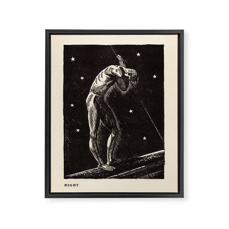 "Night" by Rockwell Kent (1919) Framed Canvas Print Gallery Image 6