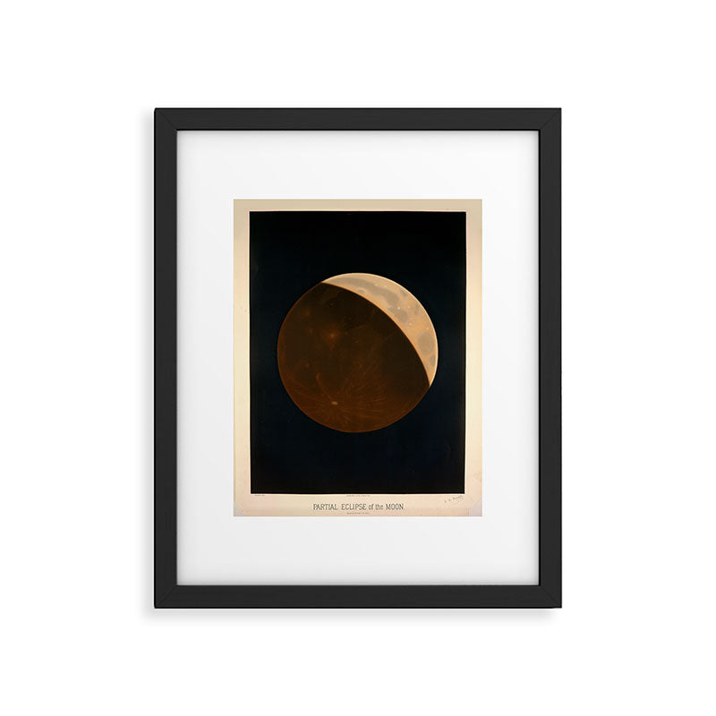 Partial eclipse of the Moon by Étienne Léopold Trouvelot (1874) Framed Art Print Gallery Image 5