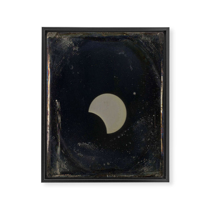 Partial solar eclipse (John Adams Whipple, Harvard College Observatory, 1850s) Framed Canvas Print Gallery Image 1