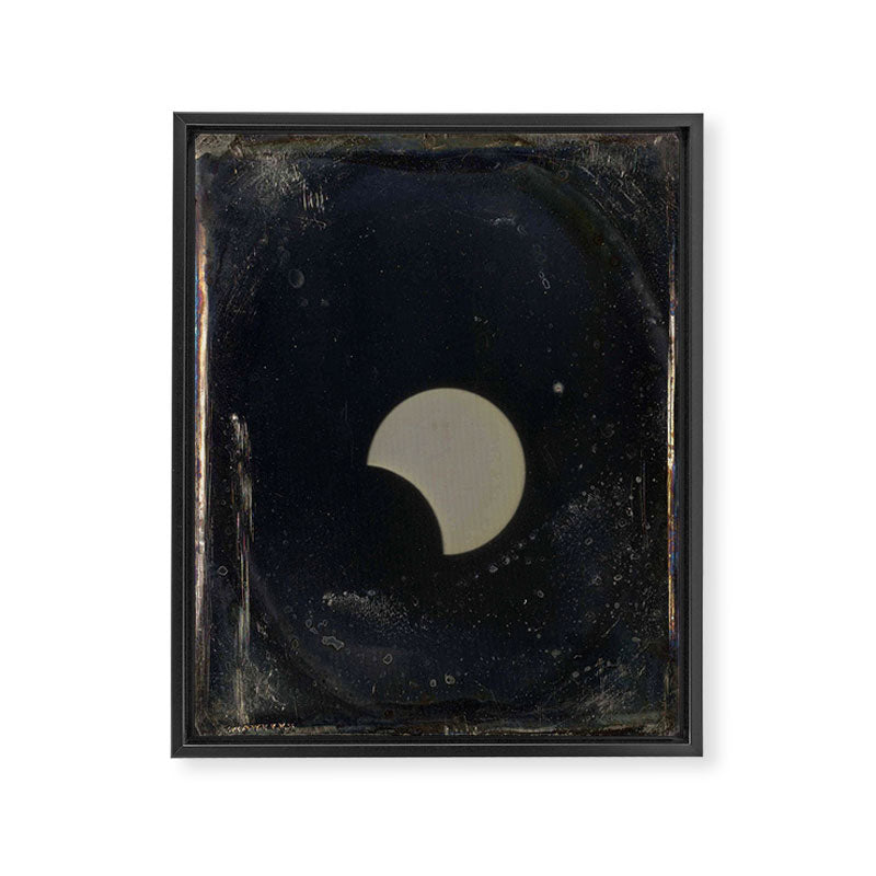 Partial solar eclipse (John Adams Whipple, Harvard College Observatory, 1850s) Framed Canvas Print Gallery Image 6