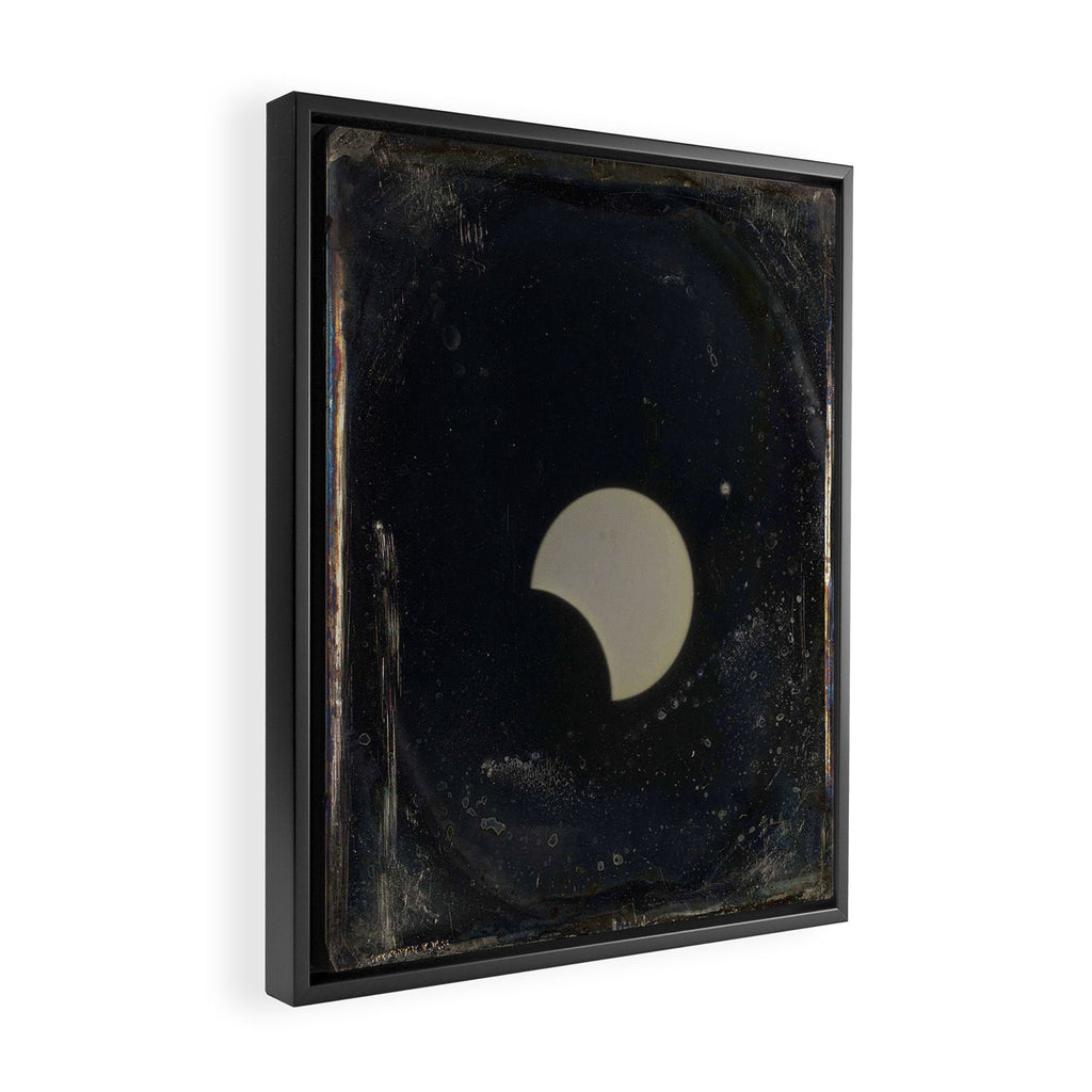 Partial solar eclipse (John Adams Whipple, Harvard College Observatory, 1850s) Framed Canvas Print Gallery Image 2