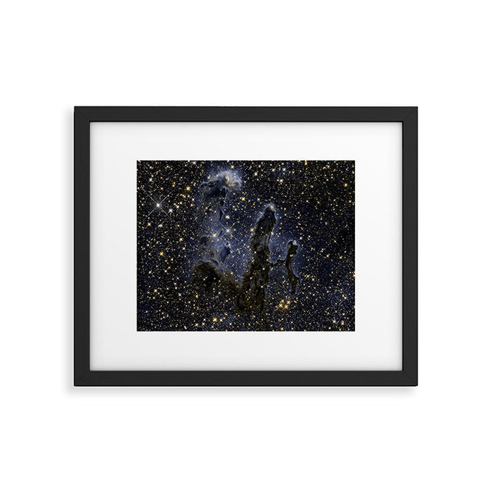 Pillars of Creation / Eagle Nebula in infrared (NASA/ESA Hubble Space Telescope) Framed Art Print Gallery Image 1