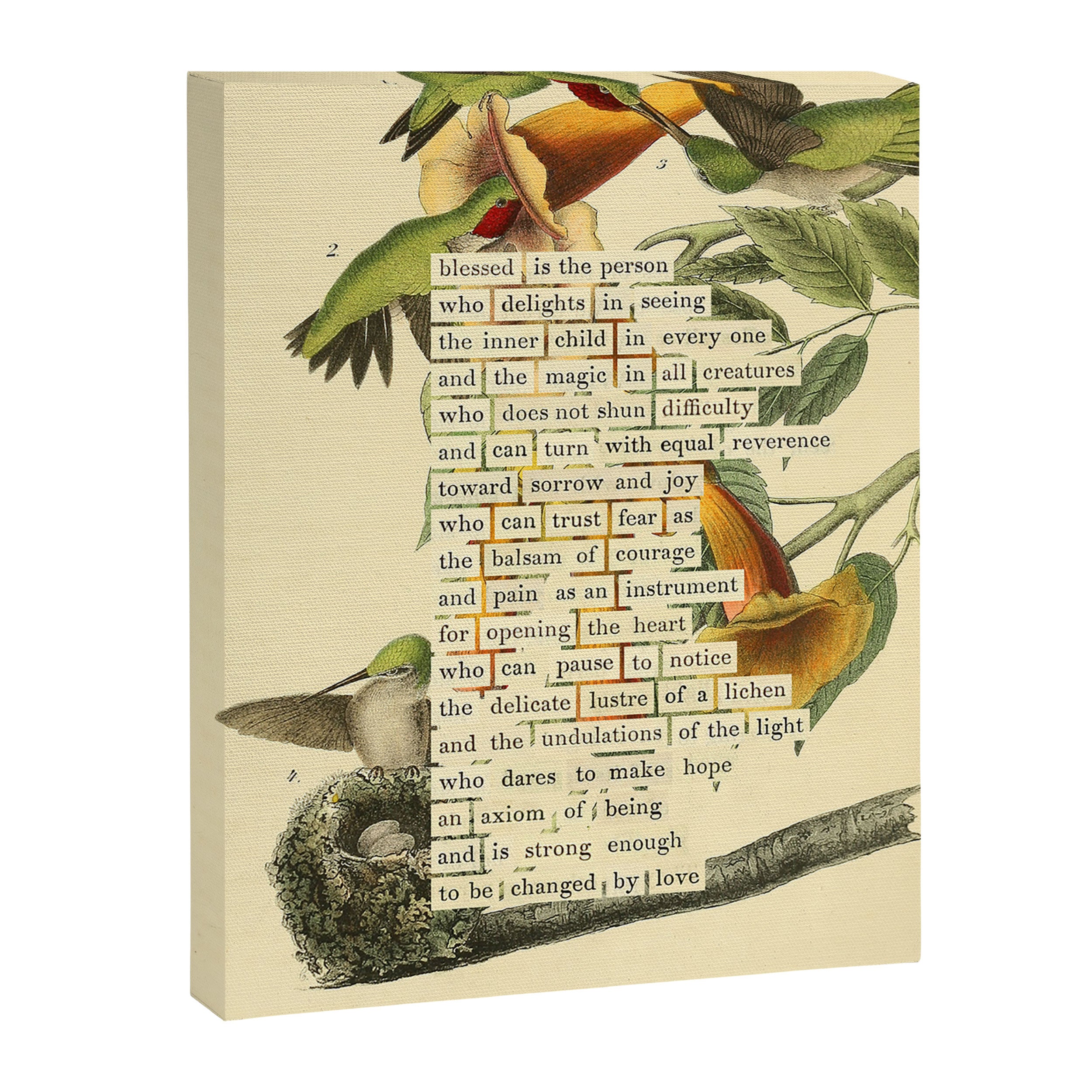 Ruby-throated Hummingbird Divination from # An Almanac of Birds # Divinations for Uncertain Days Canvas Print Gallery Image 3
