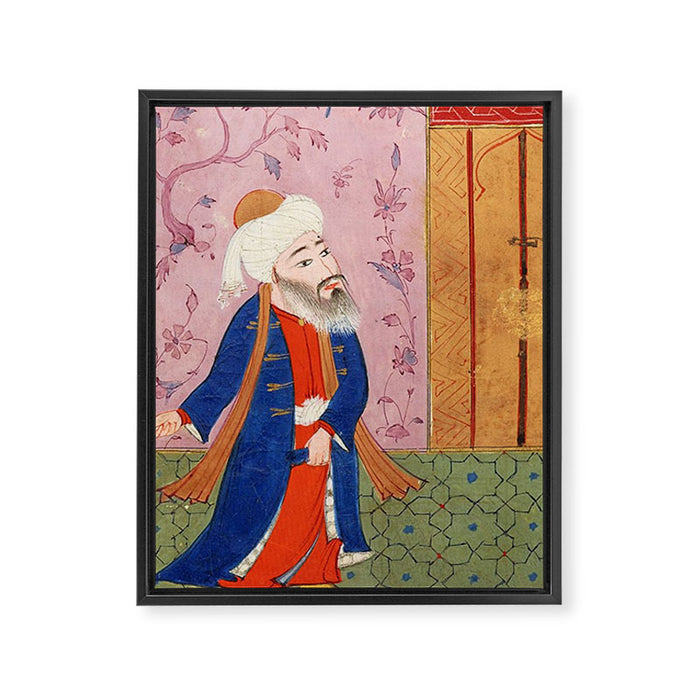 Rumi (detail from a 16th-century Persian illuminated manuscript)  Framed Canvas Print Gallery Image 1