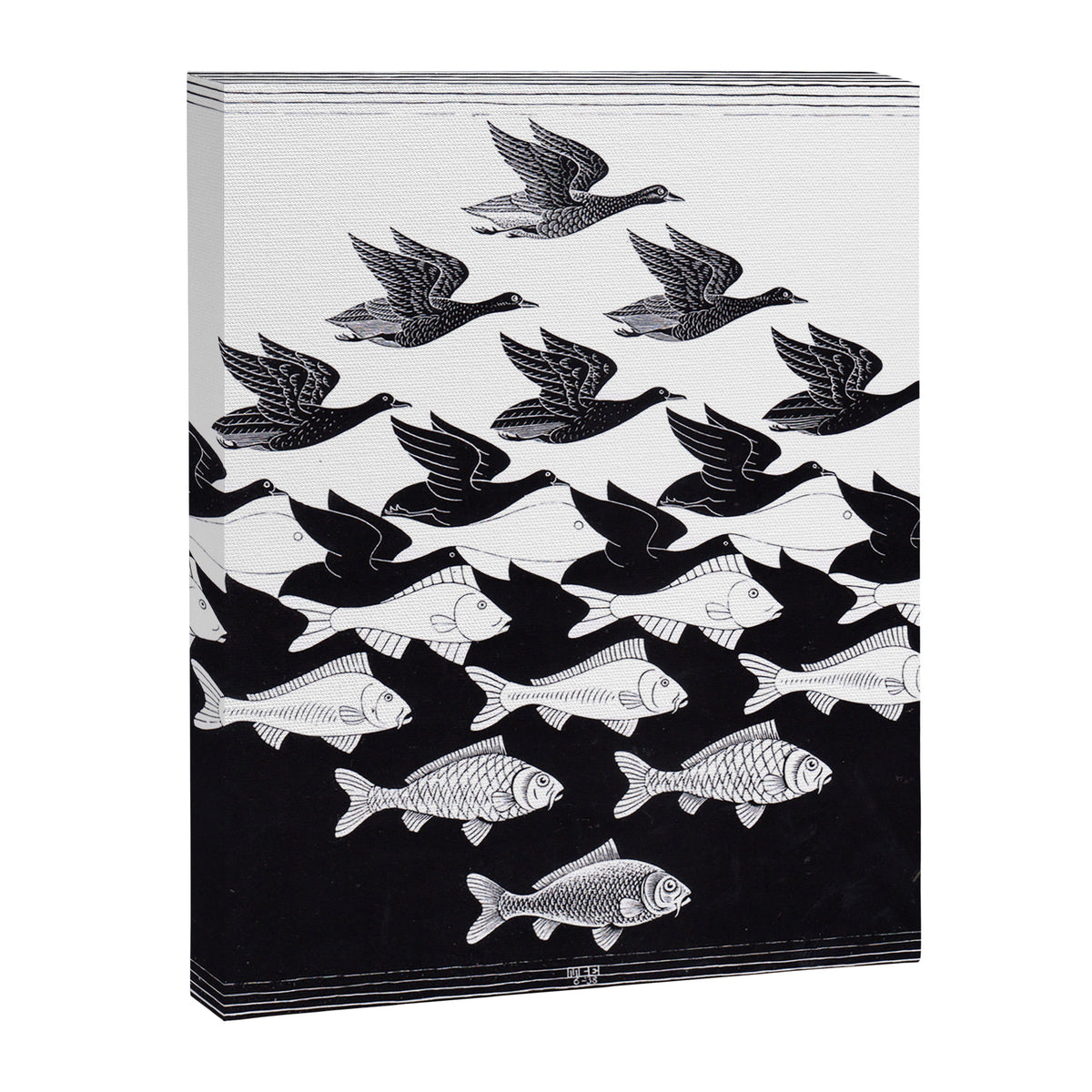 "Sky and Water I" by M.C. Escher Canvas Print Gallery Image 8