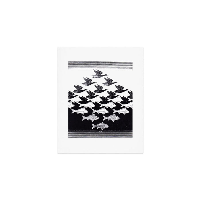 "Sky and Water I" by M.C. Escher Art Print Gallery Image 1