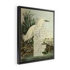 Snowy Heron Divination from # An Almanac of Birds # Divinations for Uncertain Days Framed Canvas Print Gallery Image 2