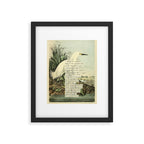 Snowy Heron Divination from # An Almanac of Birds # Divinations for Uncertain Days Framed Art Print Gallery Image 5