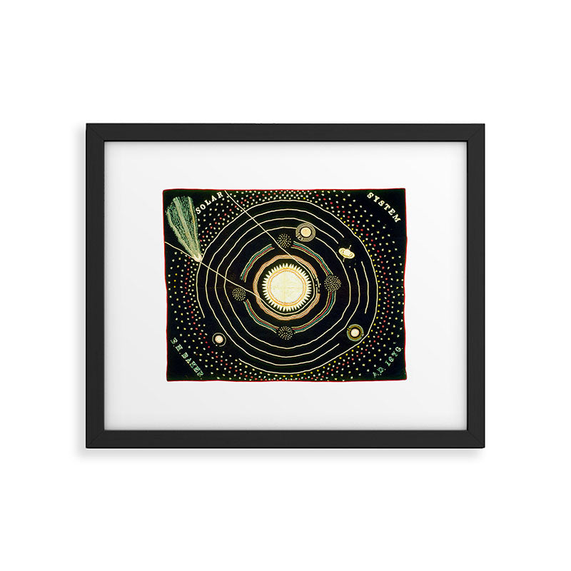 Solar System quilt by Ellen Harding Baker (1886) Framed Art Print Gallery Image 4