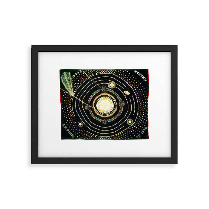 Solar System quilt by Ellen Harding Baker (1886) Framed Art Print Gallery Image 1