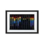 Spectra of various substances, from "Les phénomènes de la physique" (1868) Framed Art Print Gallery Image 2