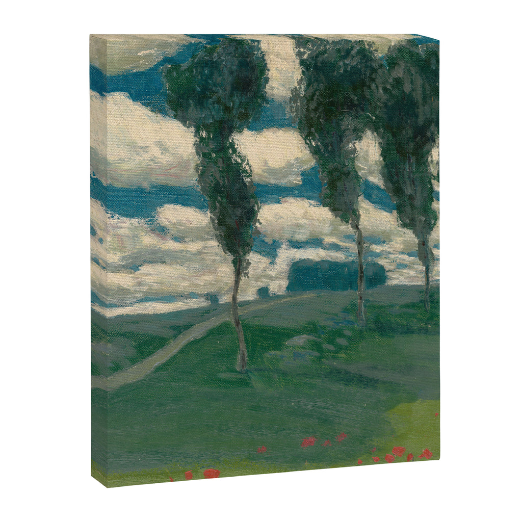 "Spring Landscape with Poplar Trees" by Alois Kalvoda, circa 1914-1920 Canvas Print Gallery Image 8