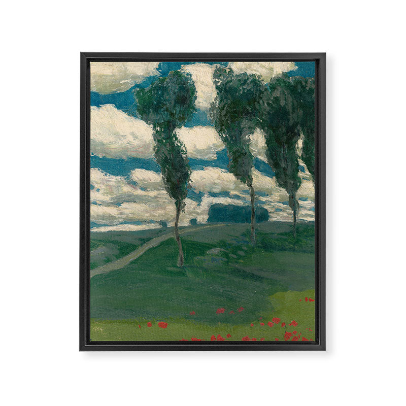 "Spring Landscape with Poplar Trees" by Alois Kalvoda, circa 1914-1920 Framed Canvas Print Gallery Image 8