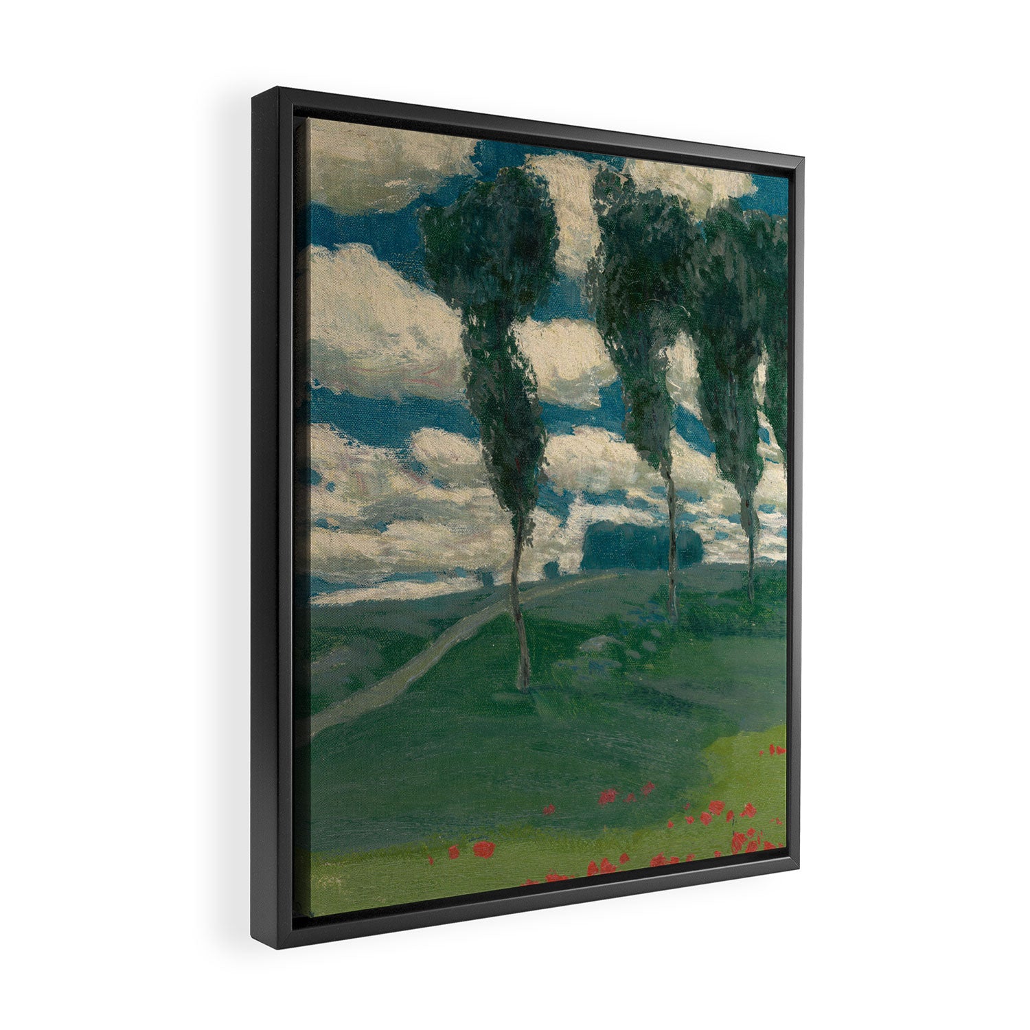 "Spring Landscape with Poplar Trees" by Alois Kalvoda, circa 1914-1920 Framed Canvas Print Gallery Image 2