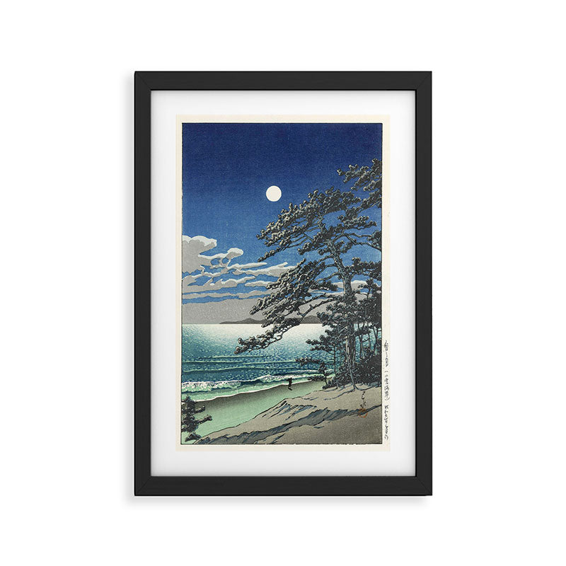 "Spring Moon at Ninomiya Beach" by Hasui Kawase, 1931 Framed Art Print Gallery Image 2