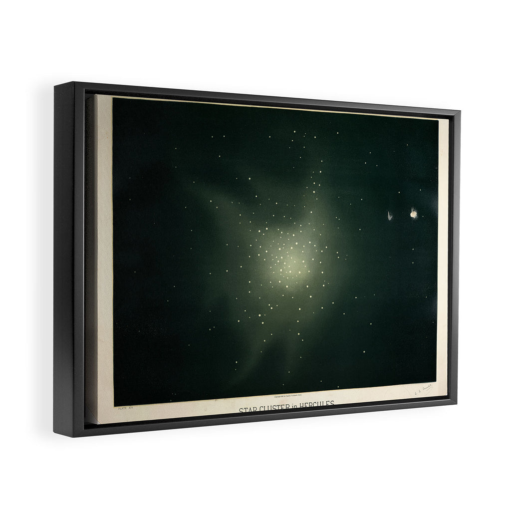 Star clusters in Hercules by Étienne Léopold Trouvelot (1877) Framed Canvas Print Gallery Image 2