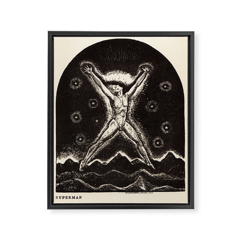 "Superman" by Rockwell Kent (1919) Framed Canvas Print Gallery Image 6