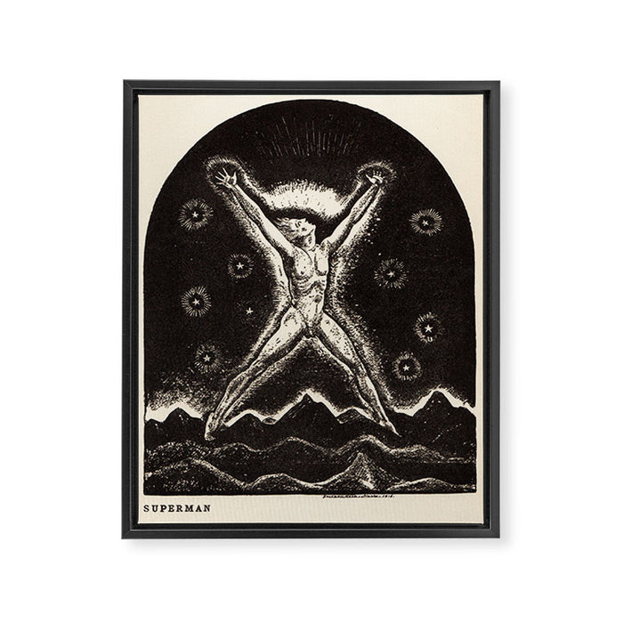 "Superman" by Rockwell Kent (1919) Framed Canvas Print Gallery Image 1