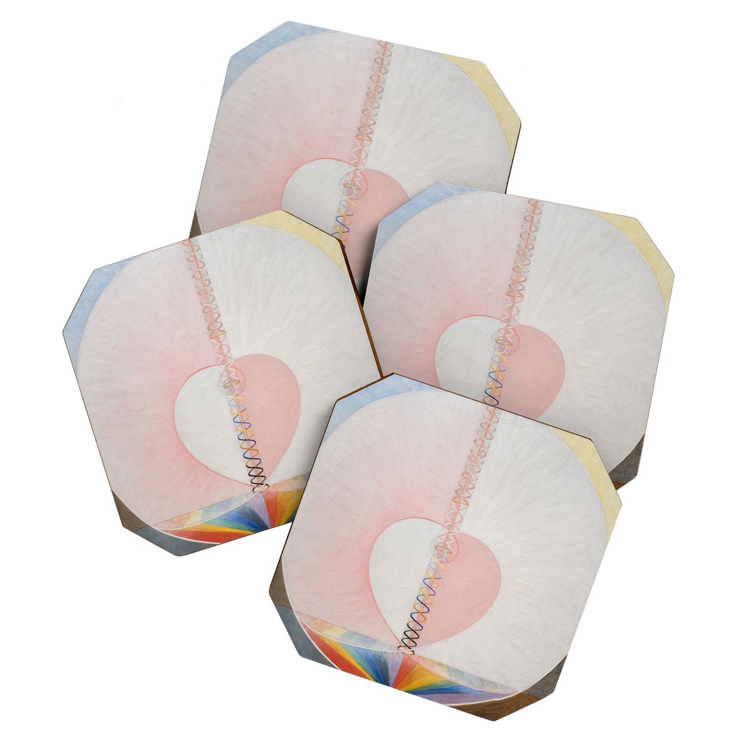 "The Dove, No. 1" by Hilma af Klint (1915) Coaster Gallery Image 1