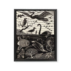 "The Fifth Day of Creation" by M.C. Escher Framed Canvas Print Gallery Image 6
