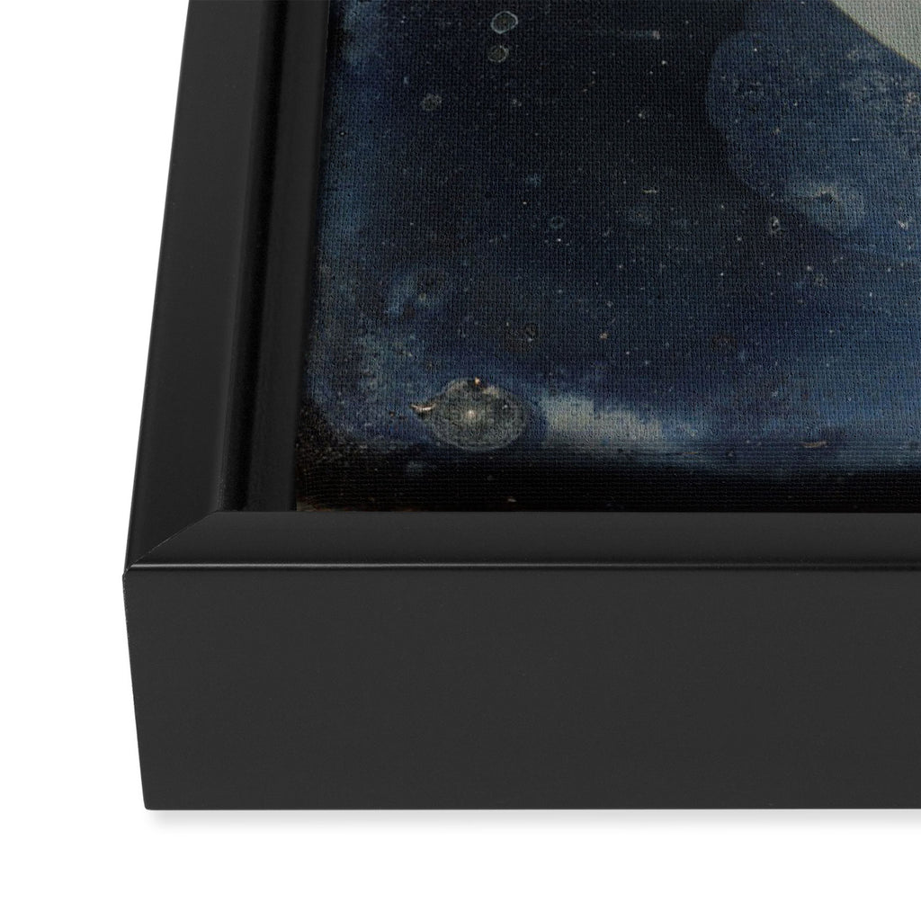 The first surviving photograph of the Moon (John Adams Whipple, Harvard College Observatory, 1852) Framed Canvas Print Gallery Image 3