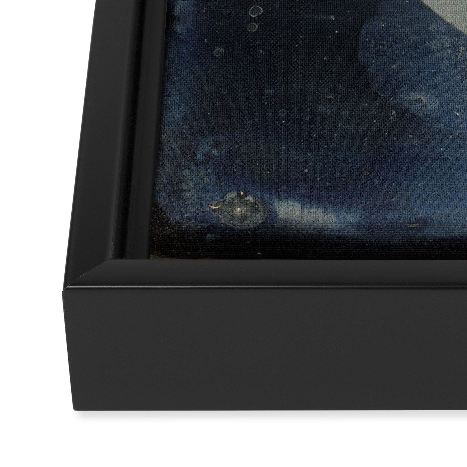 The first surviving photograph of the Moon (John Adams Whipple, Harvard College Observatory, 1852) Framed Canvas Print Gallery Image 3