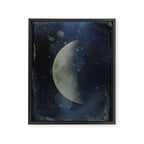 The first surviving photograph of the Moon (John Adams Whipple, Harvard College Observatory, 1852) Framed Canvas Print Gallery Image 6