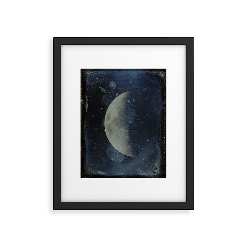The first surviving photograph of the Moon (John Adams Whipple, Harvard College Observatory, 1852) Framed Art Print Gallery Image 5