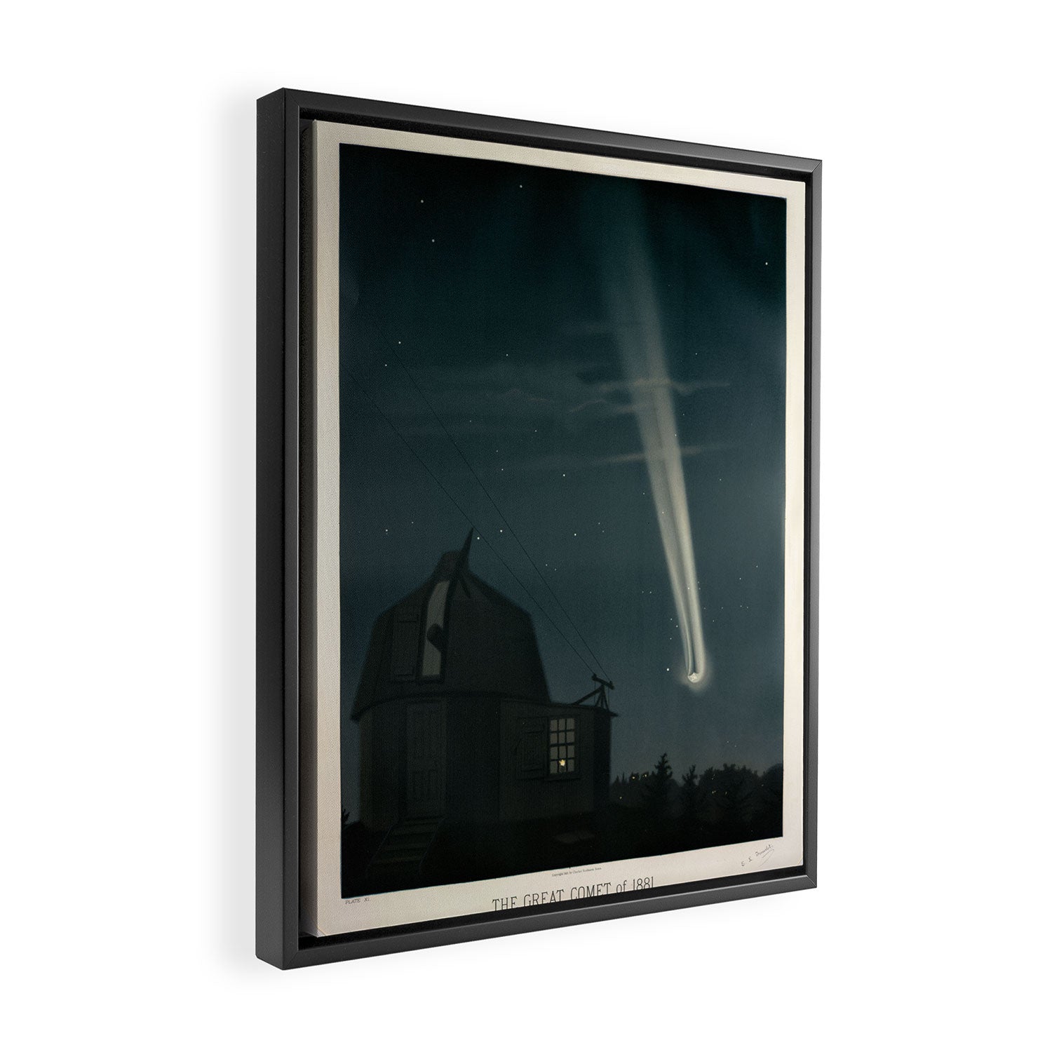 The great comet of 1881 by Étienne Léopold Trouvelot Framed Canvas Print Gallery Image 2