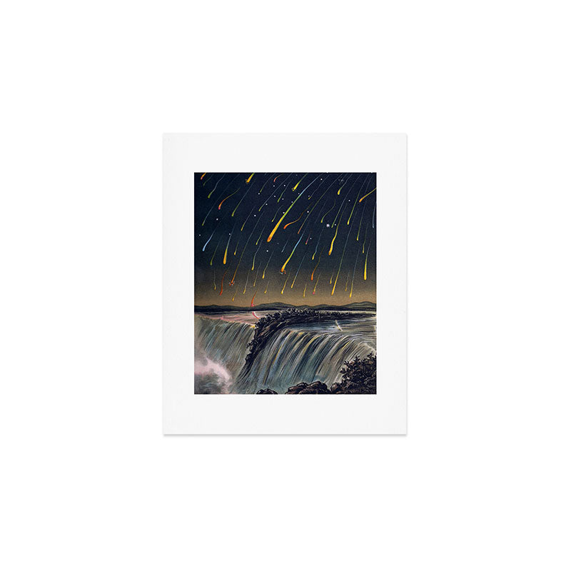 The Leonid meteor showers of 1833 over Niagara Falls by Edmund Weiss Art Print Gallery Image 1