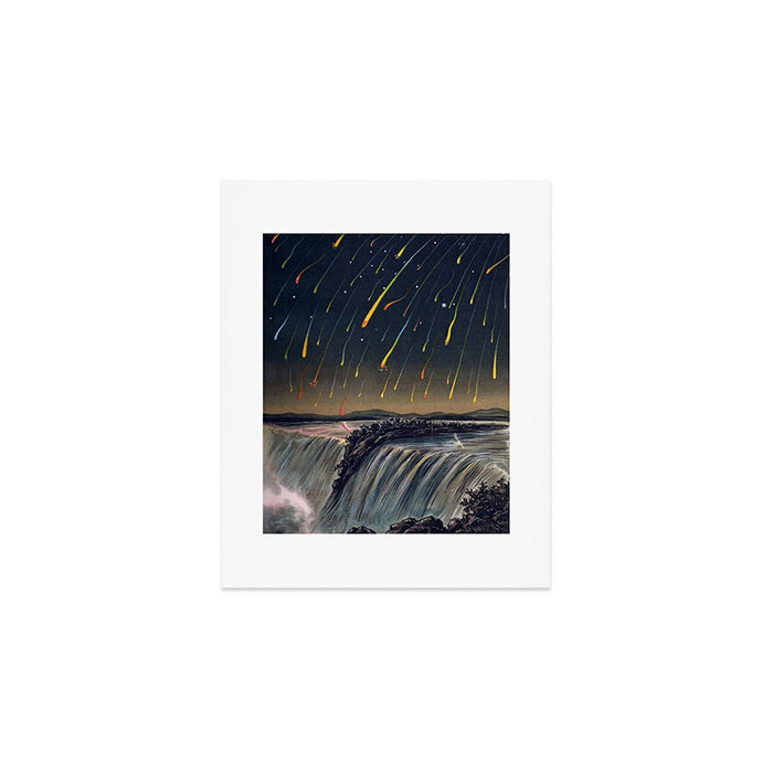 The Leonid meteor showers of 1833 over Niagara Falls by Edmund Weiss Art Print Gallery Image 1