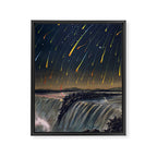 The Leonid meteor showers of 1833 over Niagara Falls by Edmund Weiss Framed Canvas Print Gallery Image 6