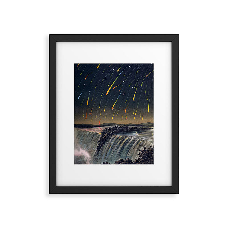 The Leonid meteor showers of 1833 over Niagara Falls by Edmund Weiss Framed Art Print Gallery Image 5