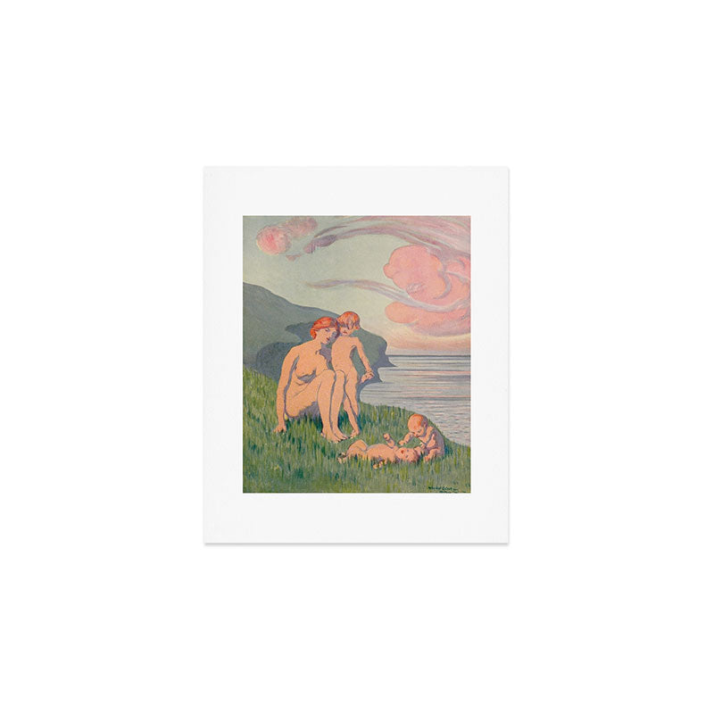 "The merriment of the two babes that crawl over the grass in the sun" Art Print Gallery Image 1