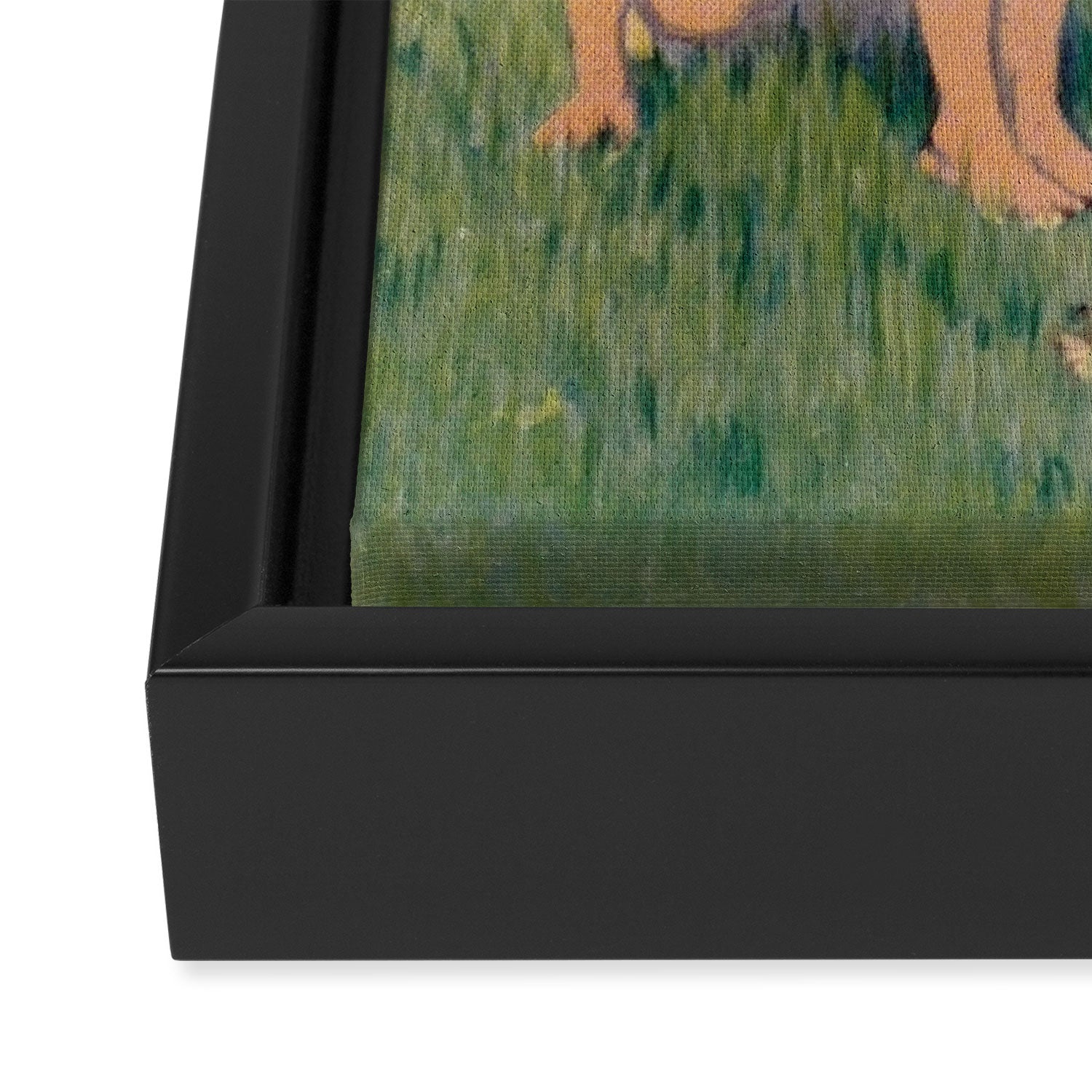 "The merriment of the two babes that crawl over the grass in the sun" Framed Canvas Print Gallery Image 3