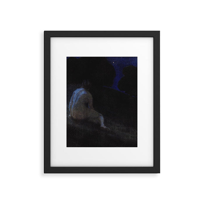 "Thoughts, silent thoughts, of Time and Space and Death" (Margaret C. Cook, Leaves of Grass, 1913) Framed Art Print Gallery Image 1