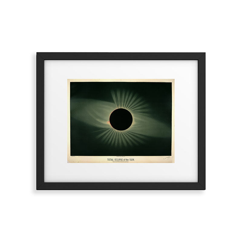 Total solar eclipse by Étienne Léopold Trouvelot (1878) Framed Art Print Gallery Image 5