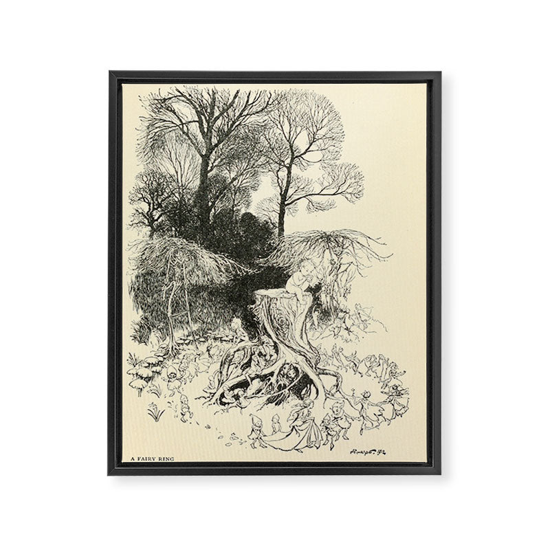 Trees by Arthur Rackham from "PeterPan in Kensington Gardens," 1906 Framed Canvas Print Gallery Image 6